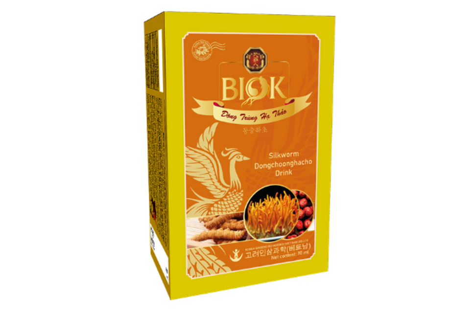 Biok Nước Uống Đ&ocirc;ng Tr&ugrave;ng Hạ Thảo Hộp 30 g&oacute;i 70ml 1
