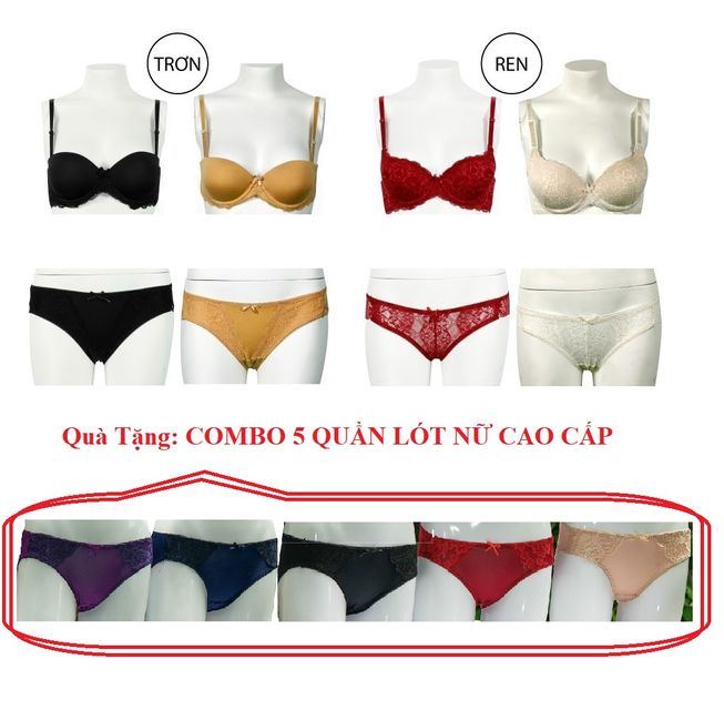 Combo 2 Bộ Đồ Lót Nữ Quyến Rũ Tặng 5 Quần Lót Cao Cấp màu ngẫu nhiên 2