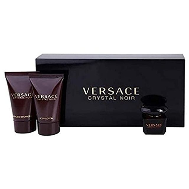 Set nước hoa mini versace crystal noir gel tắm dưỡng thể 1