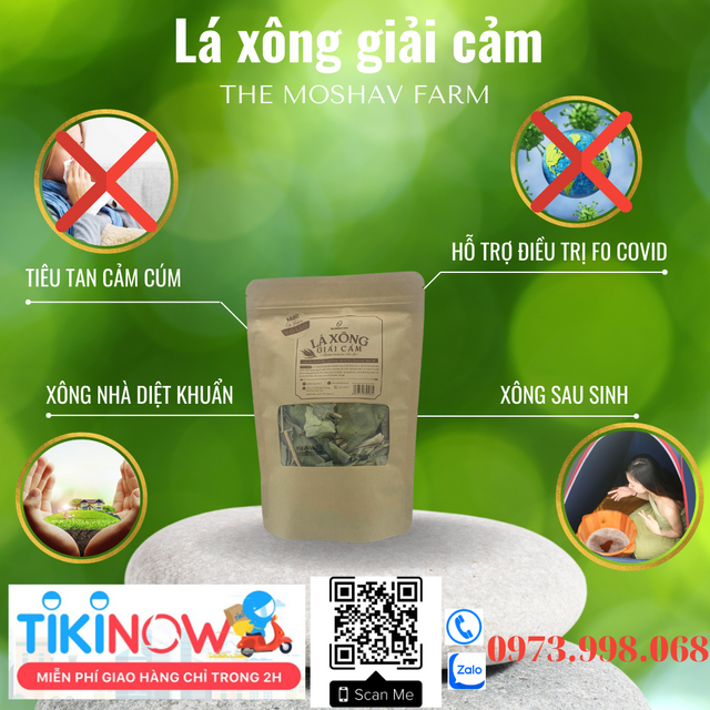 Set 4 Túi Lá Xông Giải Cảm The Moshav Farm 2