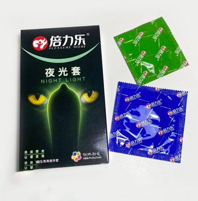 Bao Cao Su Mỏng Dạ Quang Ph&aacute;t S&aacute;ng HBM Night Light 7s 2