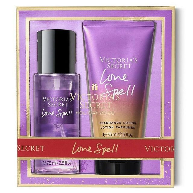 Set xịt thơm và dưỡng thể Victoria Secret Love Spell 75ml 1