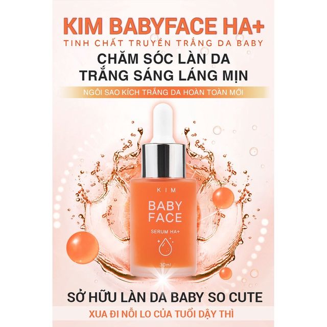 Tinh chất truyền trắng Kim Baby Face HA thế hệ mới 3