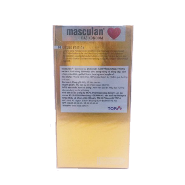 Bao Cao Su Masculan Gold Mỏng Trơn Hương Vani Của Đức H10 3
