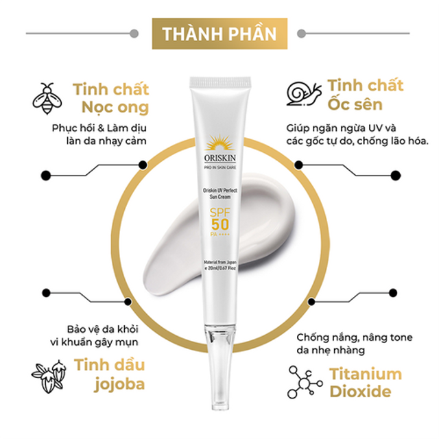 Kem Chống Nắng Cho Da Kh&ocirc; Oriskin UV Perfect Sun Cream 2