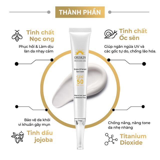 Bộ 3 kem chống nắng, serum dưỡng trắng, kem dưỡng trắng Oriskin 2
