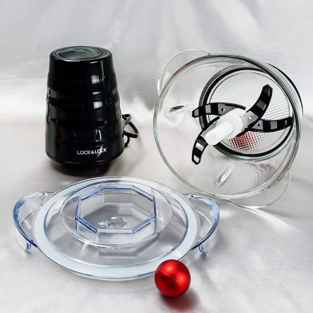 M&aacute;y Xay Thịt Cối Thủy Tinh Lock&Lock Meat Chopper EJM156BLK 2