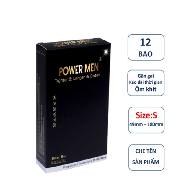 Bao Cao Su Size Nhỏ C&oacute; Gai Power Men Tighter Longer Extra Dots 2