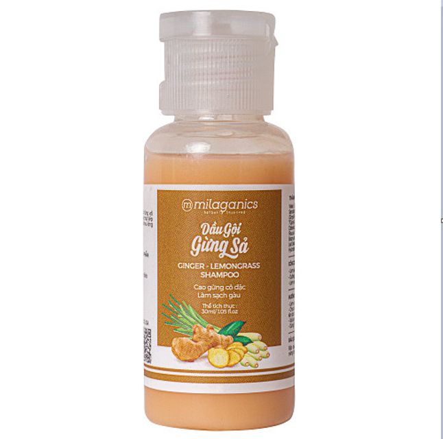 Dầu Gội Gừng Sả Hỗ Trợ Mọc Tóc Milaganics 30ml 2