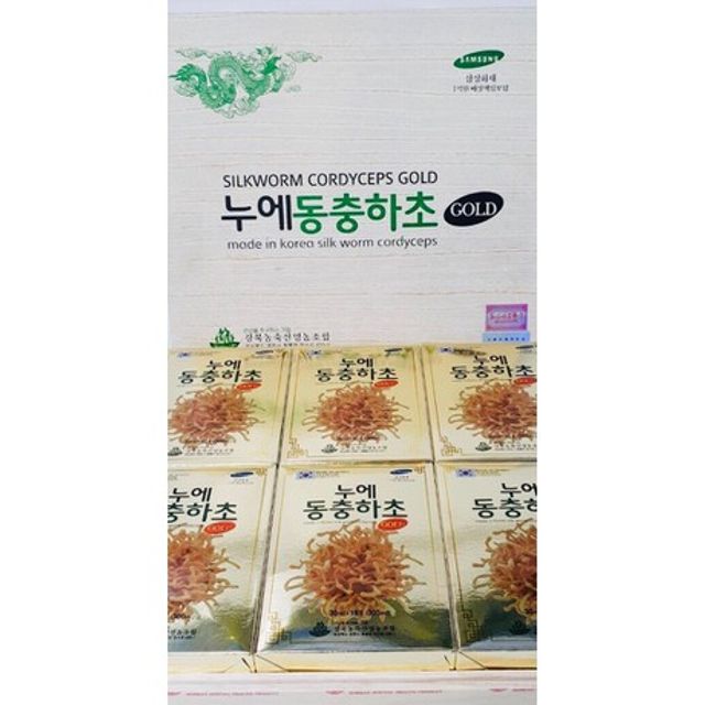 Nước đ&ocirc;ng tr&ugrave;ng hạ thảo Kanghwa hộp gỗ trắng 60 g&oacute;i x 30ml 1