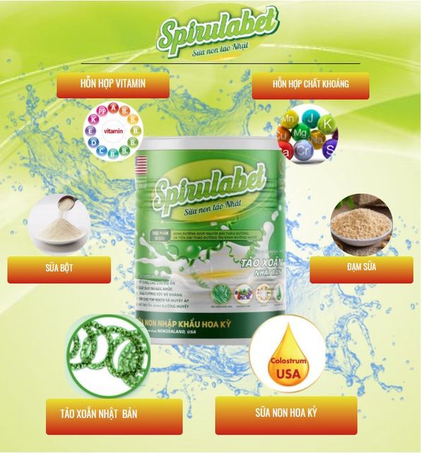 Sữa non Spirulabet hỗ trợ dinh dưỡng cho người cao đường huyết 2