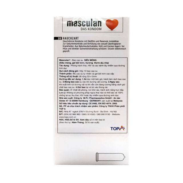 Bao Cao Su Masculan Pur Của Đức Hương Thơm Vani 10s 2
