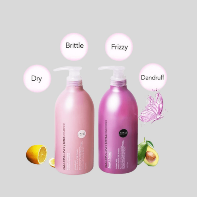 Bộ gội xả Salonlink mới (đỏ nâu cho tóc phục hồi) 2