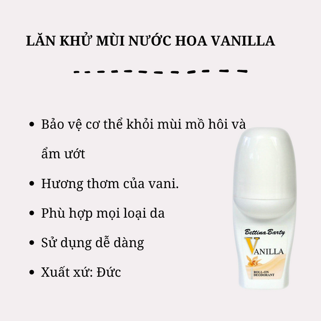 Lăn khử mùi nước hoa Vanilla xuất xứ Đức 50ml 2