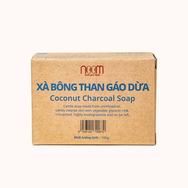 X&agrave; b&ocirc;ng than g&aacute;o dừa Noom chăm s&oacute;c da