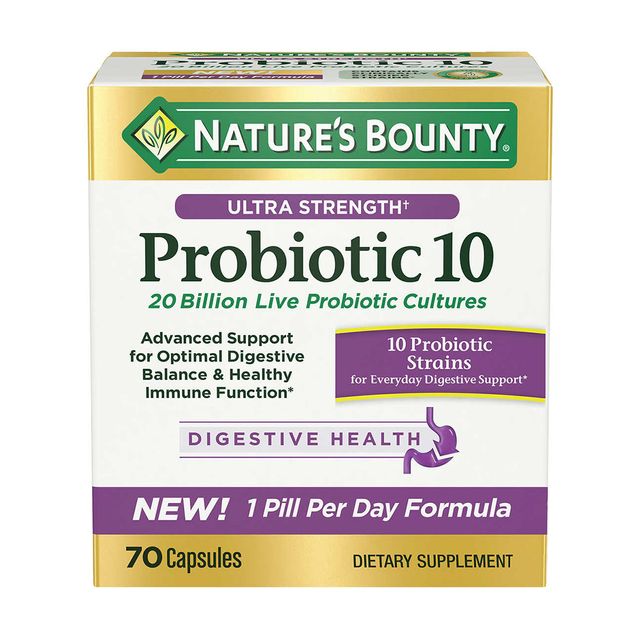Hỗ trợ ti&ecirc;u h&oacute;a v&agrave; đường ruột Nature&rsquo;s Bounty Probiotic 10