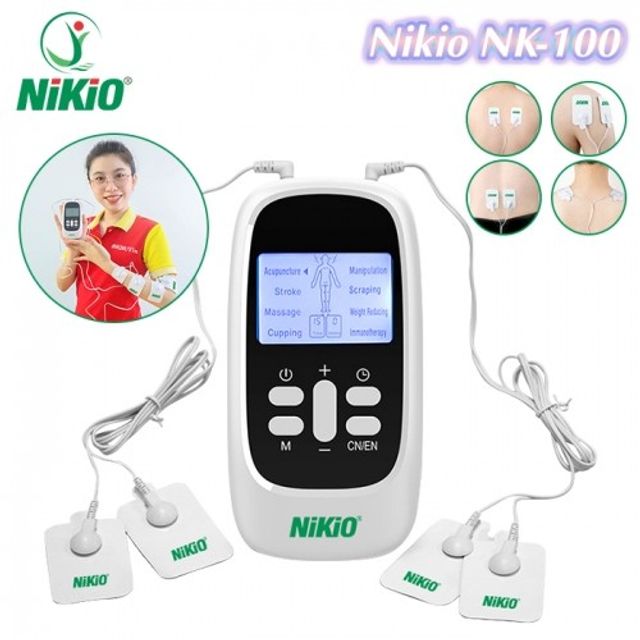 Máy Massage Xung Điện Nikio NK-100 - 4 Miếng Dán, 8 Chế Độ Massage, Pin Sạc Tiện Lợi, Giúp Thư Giãn Cơ Thể và Cải Thiện Sức Khỏe 1