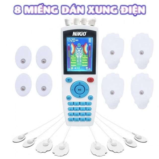 Máy Massage Xung Điện Nikio NK-103A - Thiết Bị 4 Kênh, 8 Miếng Dán, 16 Chế Độ và 20 Cường Độ Giúp Giảm Đau Mỏi Hiệu Quả 3