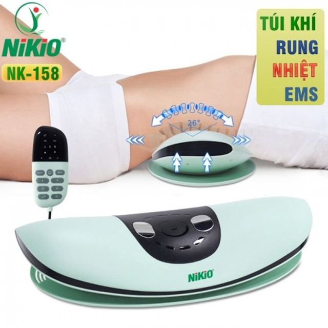 Máy Massage Lưng Nikio NK-158 - Thiết Bị Thư Giãn Kéo Giãn Cột Sống, Nhiệt Nóng, Xung Điện Hỗ Trợ Giảm Đau Lưng 1