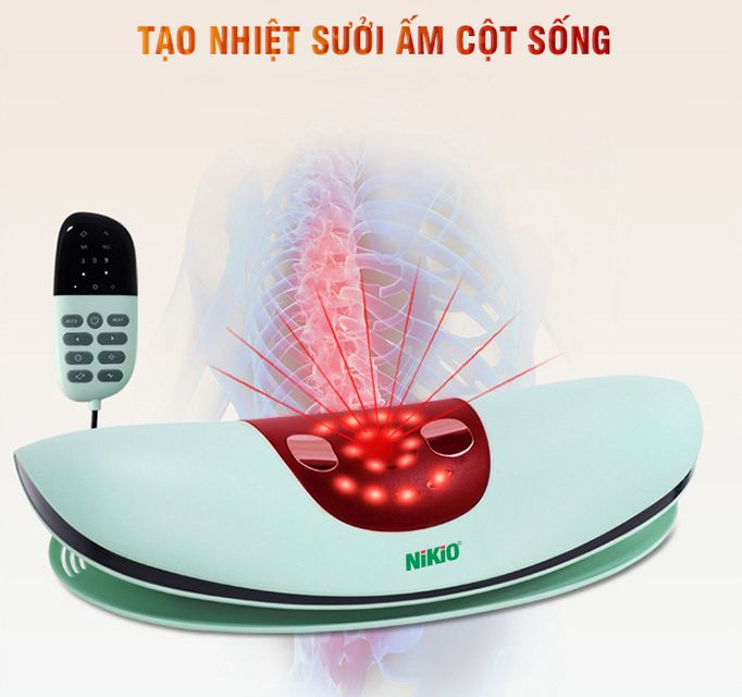 Máy Massage Lưng Nikio NK-158 - Thiết Bị Thư Giãn Kéo Giãn Cột Sống, Nhiệt Nóng, Xung Điện Hỗ Trợ Giảm Đau Lưng 5