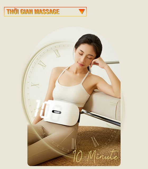 M&aacute;y massage bụng pin sạc Nikio NK-166DC - C&ocirc;ng nghệ xoa b&oacute;p day ấn mới kết hợp nhiệt n&oacute;ng v&agrave; hồng ngoại 9