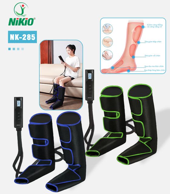 Máy Massage Chân Túi Khí Nikio NK-285 - Thiết bị Massage Cao Cấp 3 Chế Độ, Nhiệt Sưởi Ấm, Hỗ Trợ Gai Mạch Bạch Tĩnh Mạch 1