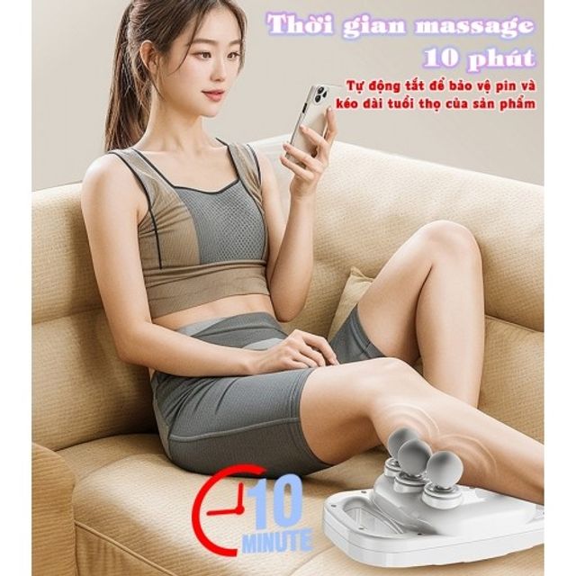M&aacute;y massage lưng, m&aacute;y đấm lưng 6 đầu Nikio NK-272 PRO - 9 chế độ, 20 cường độ, pin sạc 5