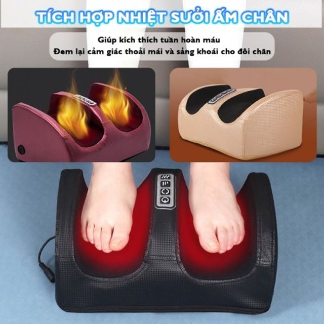 Máy Massage Chân Nikio NK-182 Đa Năng - Con Lăn 3D Sưởi Ấm Giảm Đau, Thiết Kế Sang Trọng, Giao Hàng Toàn Quốc 4