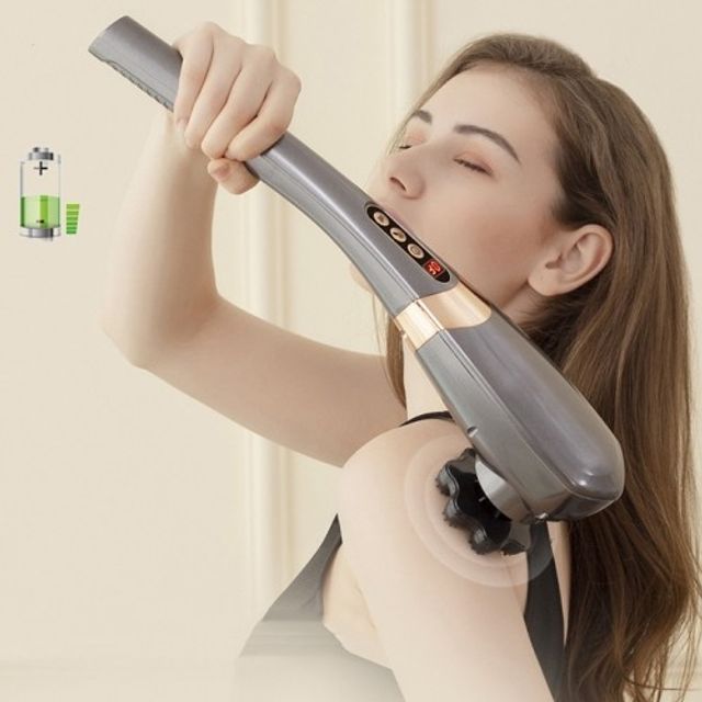 M&aacute;y massage cầm tay Nikio NK-177 - pin sạc c&aacute;n tay cầm d&agrave;i  2