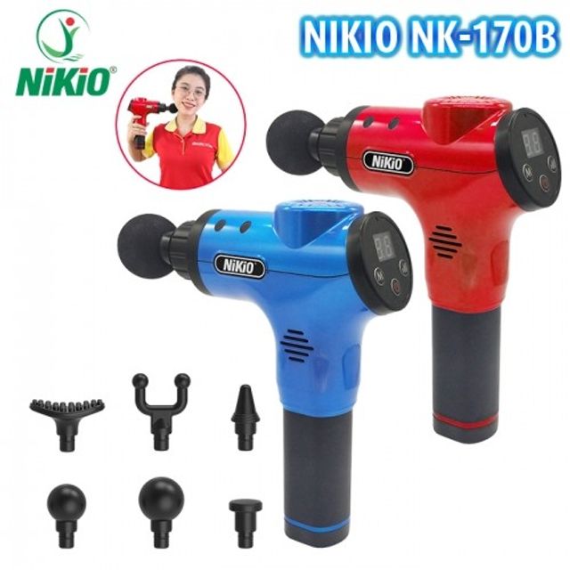 Súng massage cầm tay Nikio NK-170B - 6 đầu, 5 chế độ mát xa 1