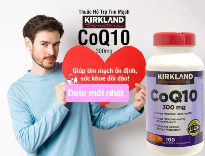 Viên uống Kirkland CoQ10 300mg, 100viên Mỹ- Date mới nhất 2