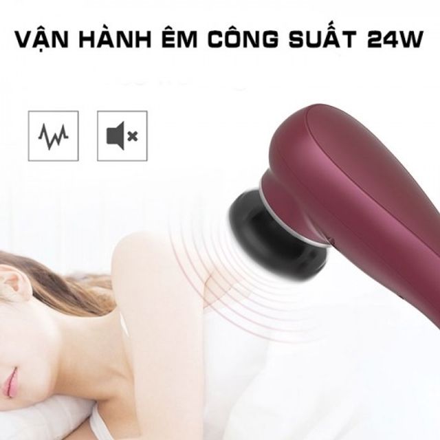 Máy massage cầm tay Rung Nóng đa năng Puli PL-622 - 4 đầu 7