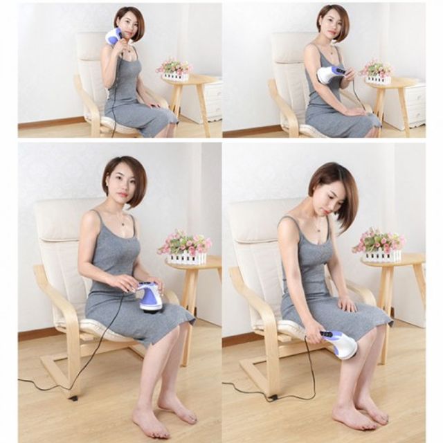 M&aacute;y massage bụng cầm tay Puli PL-603B - 4 đầu 3