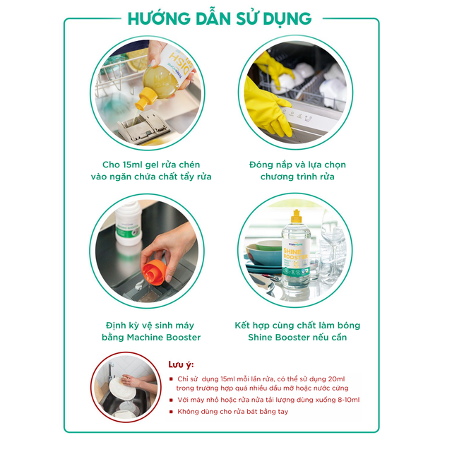 Gel rửa b&aacute;t đậm đặc cho m&aacute;y rửa b&aacute;t Stanhome Dish Gel 500ml 3