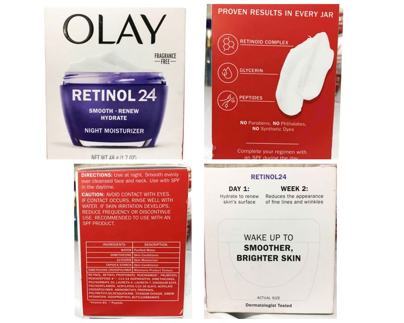 Kem dưỡng ẩm đêm mờ nám, sáng da Olay Retinol 24 + Peptide 48g 1