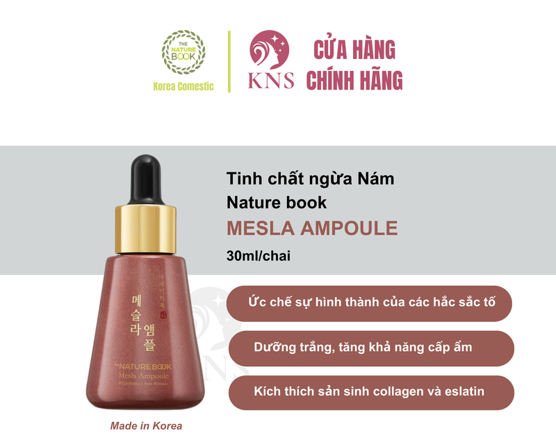 Ampoule Dưỡng Trắng Da Ngừa N&aacute;m Nature Book