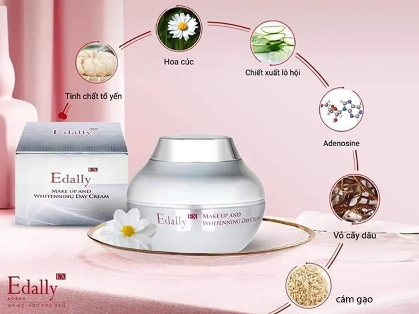 Kem trang điểm v&agrave; dưỡng trắng ban ng&agrave;y Edally Ex