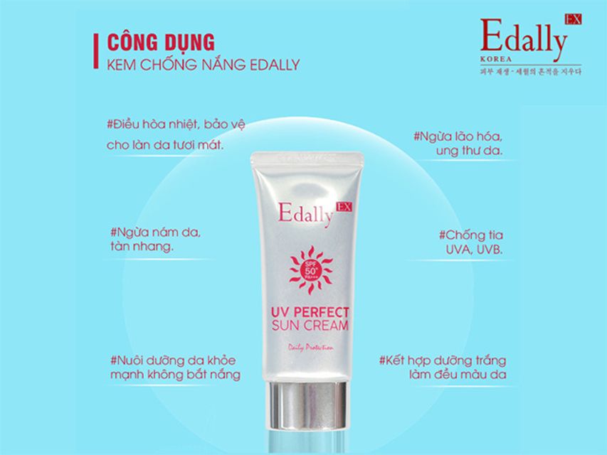 lợi &iacute;ch kem chống nắng Edally EX