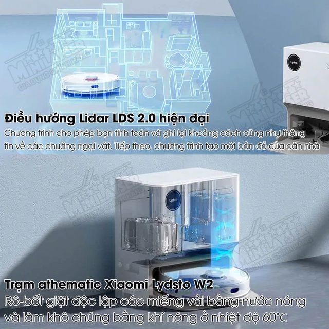 Robot h&uacute;t bụi lau nh&agrave; Xiaomi Lydsto W2
