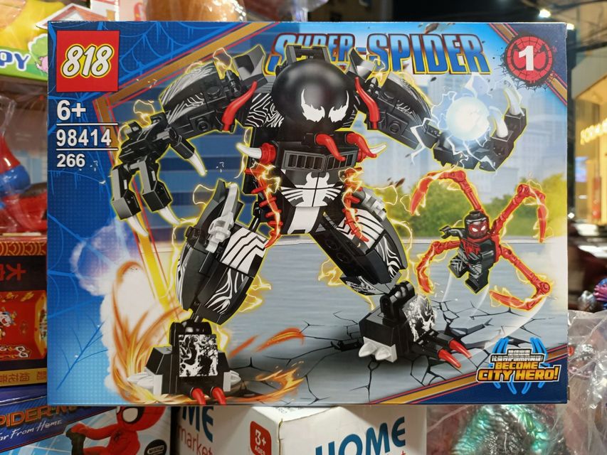 Đồ chơi lắp r&aacute;p 98414-1 m&ocirc; h&igrave;nh robot si&ecirc;u nh&acirc;n người nhện Spider man