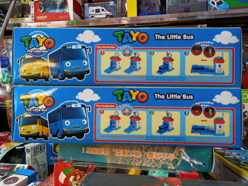 Bộ đồ chơi xe &ocirc; t&ocirc; Tayo chạy bằng đ&agrave;
