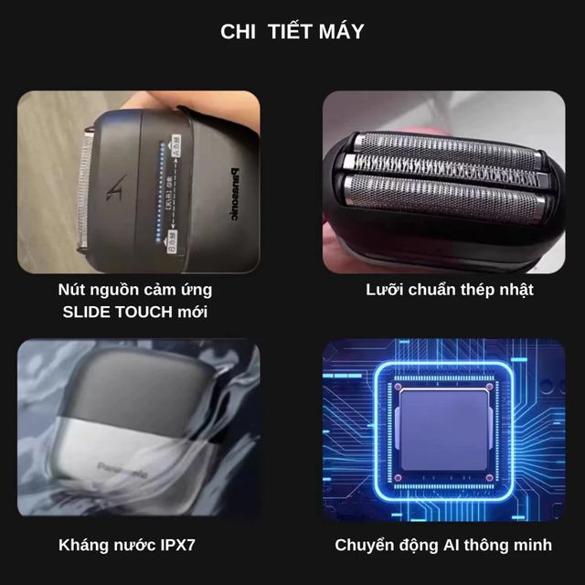 M&aacute;y Cạo R&acirc;u Mini Panasonic ES-PCM3A Ch&iacute;nh H&atilde;ng - Lưỡi Th&eacute;p Nhật Bản 3 Lưỡi, M&aacute;y Cạo Du Lịch Nhỏ Gọn, Sạc Pin Type C 7