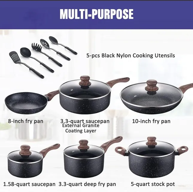 Bộ nồi, chảo 16 m&oacute;n Allgetc