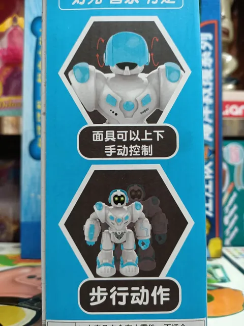 Đồ chơi robot chạy bằng pin c&oacute; đ&egrave;n v&agrave; &acirc;m thanh