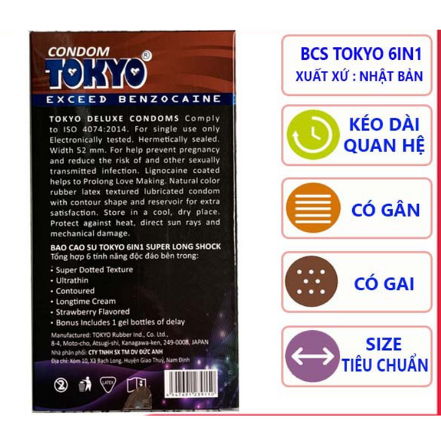 Bao Cao Su Tokyo 6in1