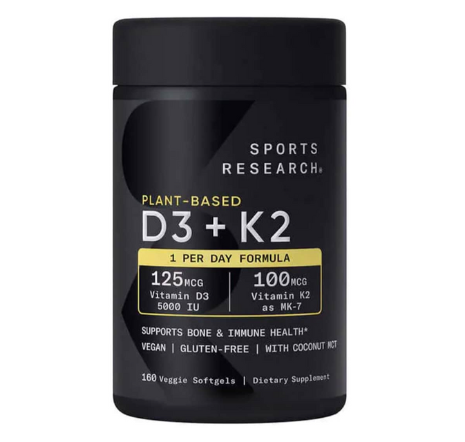 Vi&ecirc;n uống hỗ trợ xương khớp Vitamin D3 + K2 Plant Based
