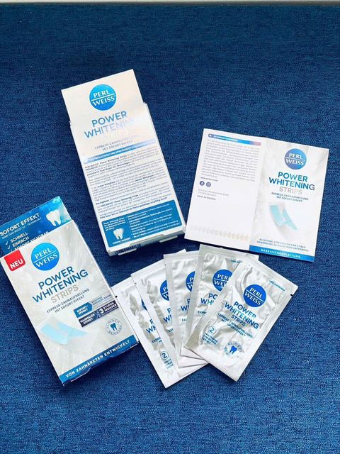 Miếng d&aacute;n trắng răng Perlweiss hộp 3 miếng của Đức