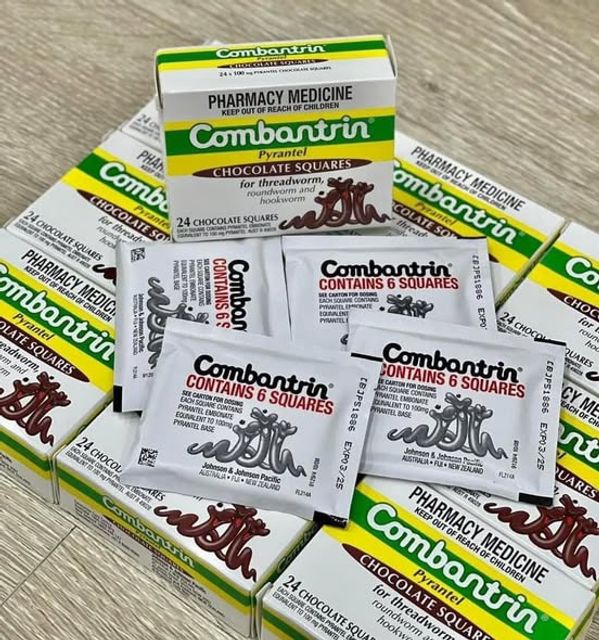 Xổ Giun Combantrin Chocolate Squares