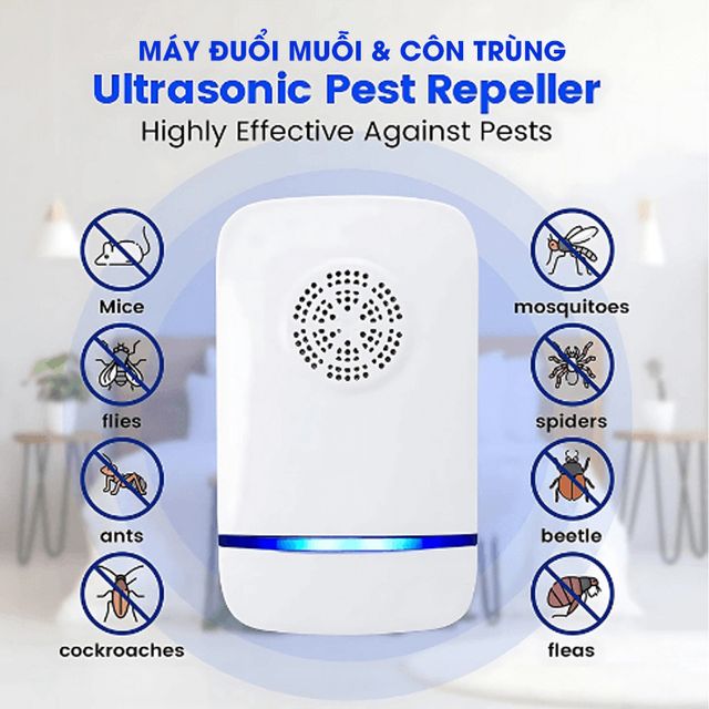 H&igrave;nh ảnh sản phẩm M&aacute;y đuổi muỗi, c&ocirc;n tr&ugrave;ng Ultrasonic