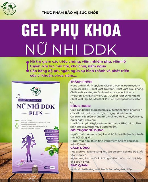 Lợi &iacute;ch của Gel Nữ Nhi Ddk